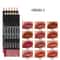 ColorLux 12Piece Professional Lip Liner Matte Lip Pencil Set Nude Vibrant Shades 8