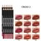 ColorLux 12Piece Professional Lip Liner Matte Lip Pencil Set Nude Vibrant Shades 8