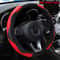 CarbonTrim PU Leather Car Steering Wheel Cover Fit 14515 Wheels No Inner Ring 11