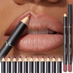hydratint 12-color waterproof matte lipliner pencil set – red contour & long-lasting lip tint