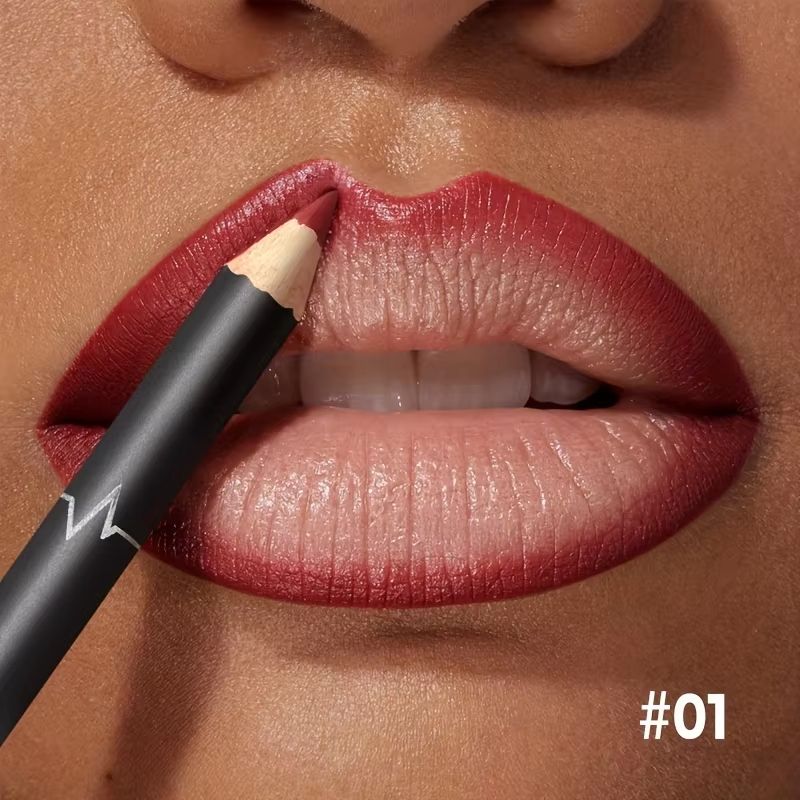 HydraTint 12Color Waterproof Matte Lipliner Pencil Set Red Contour LongLasting Lip Tint 15