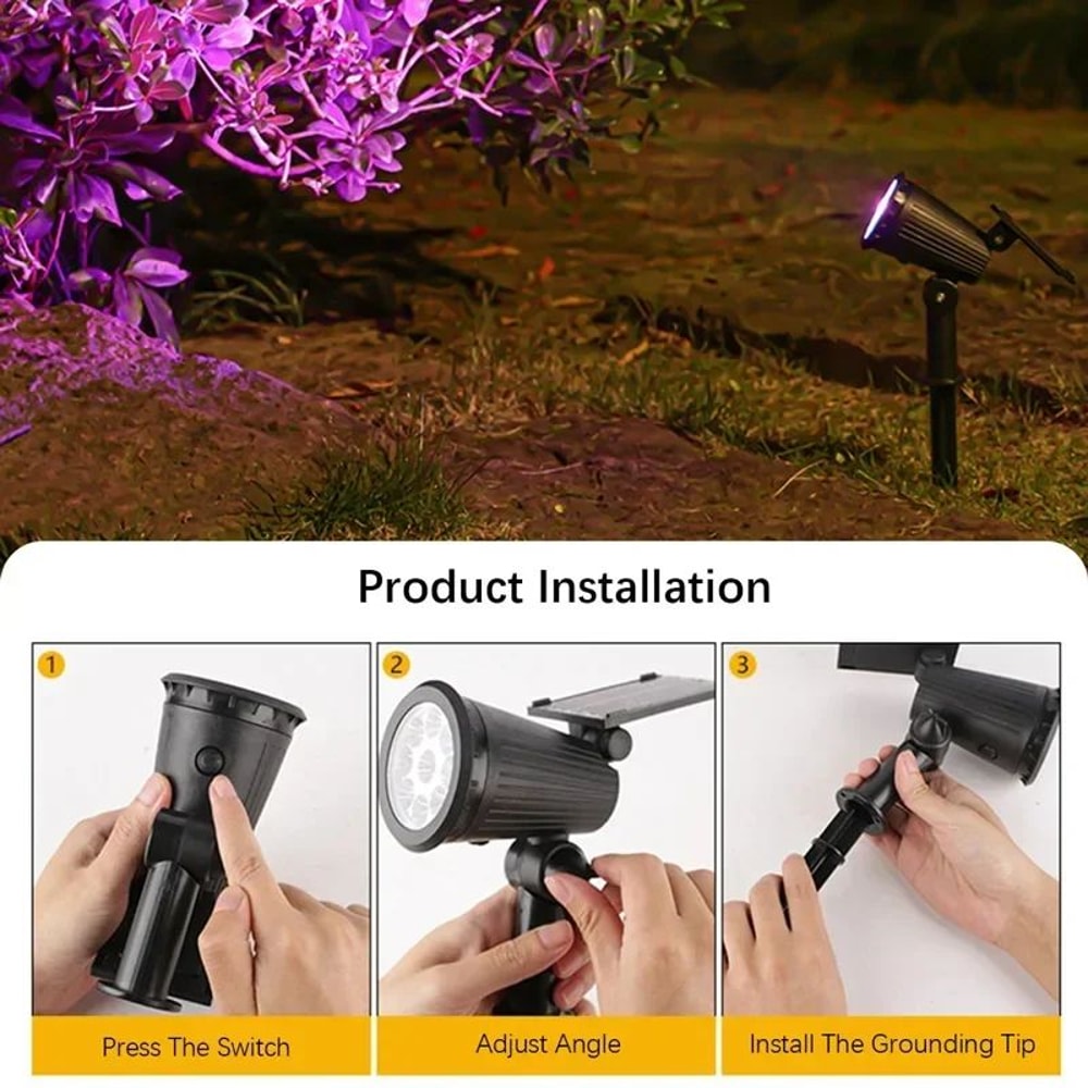 SunBeam 9LED Solar Outdoor Spot Lights Waterproof Garden Landscape Pathway Lamps 1