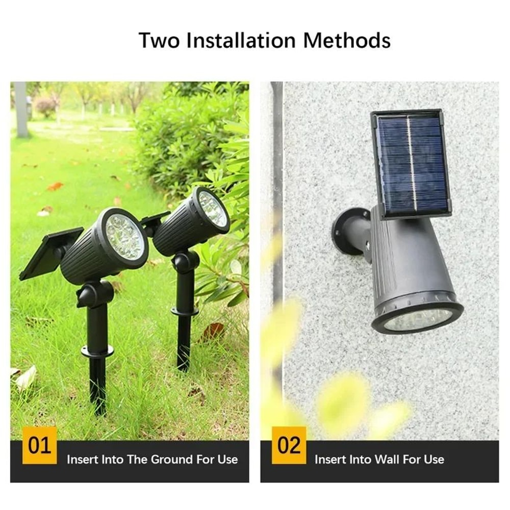SunBeam 9LED Solar Outdoor Spot Lights Waterproof Garden Landscape Pathway Lamps 2