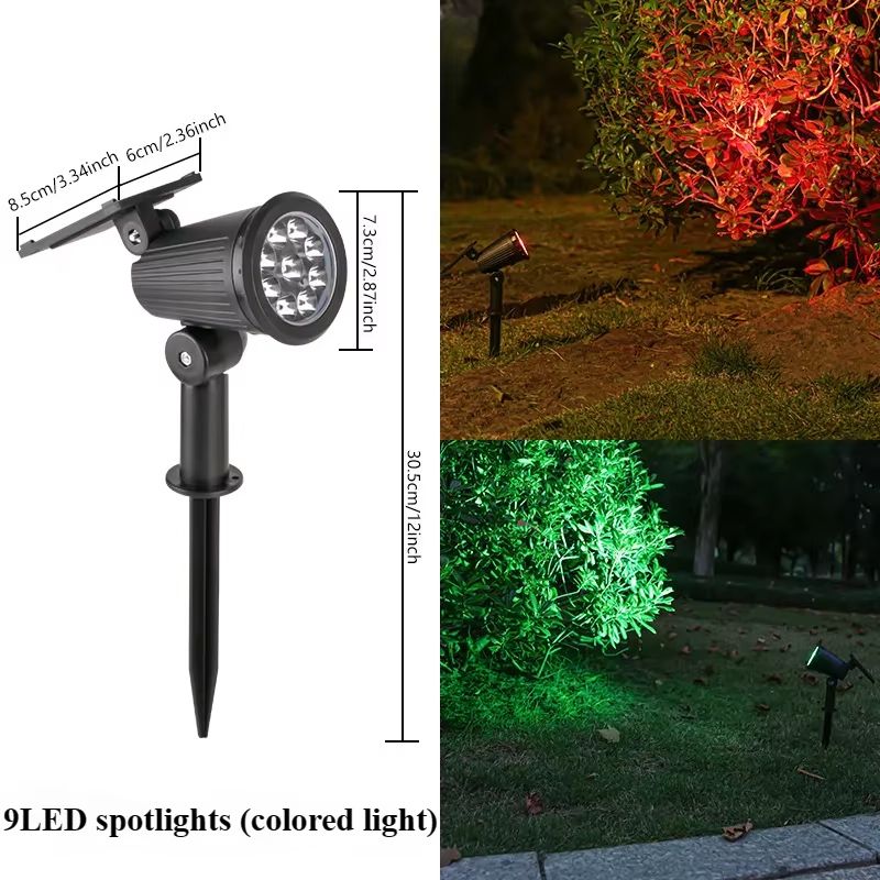 SunBeam 9LED Solar Outdoor Spot Lights Waterproof Garden Landscape Pathway Lamps 8