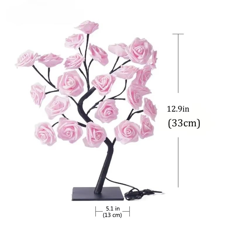 GlowBloom USB LED Rose Tree Table Lamp 3