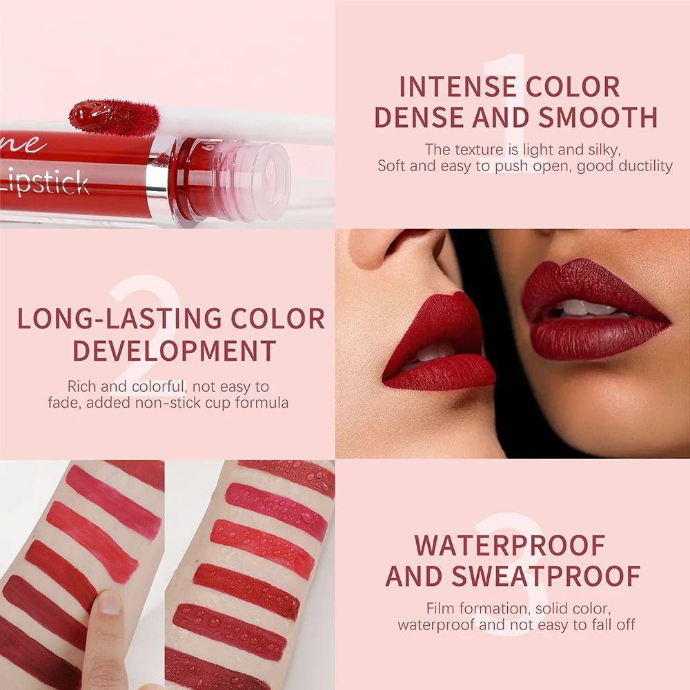 Waterproof Velvet Matte Liquid Lipstick Long Lasting Moisturizing Lip Glaze 1