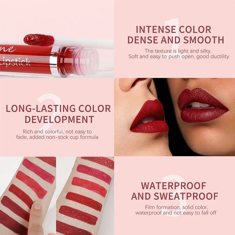 Waterproof Velvet Matte Liquid Lipstick Long Lasting Moisturizing Lip Glaze 1