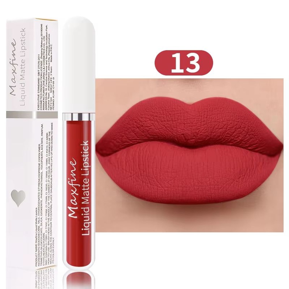 Waterproof Velvet Matte Liquid Lipstick Long Lasting Moisturizing Lip Glaze 14