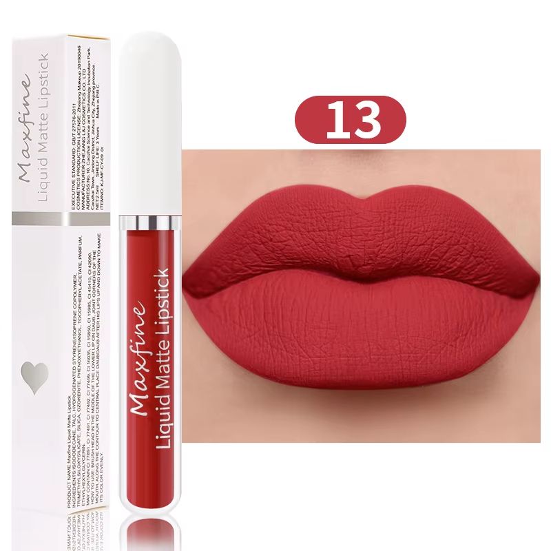 Waterproof Velvet Matte Liquid Lipstick Long Lasting Moisturizing Lip Glaze 14