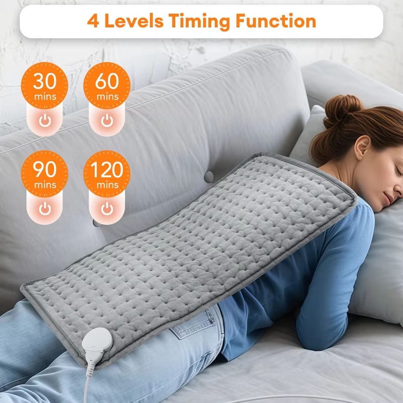 Large Electric Heating Pad Blanket 1181x2362in With 9 Heat Levels And 4 Timer Settings 0