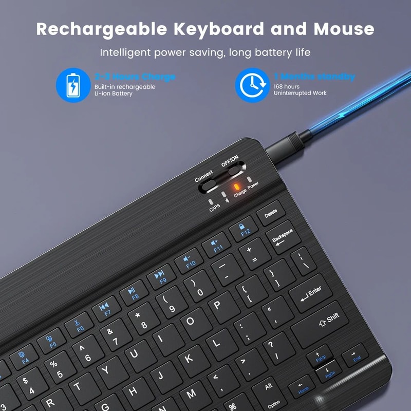 Mini Bluetooth Keyboard 78 Keys For IPad Tablets Android IOS And Windows 3