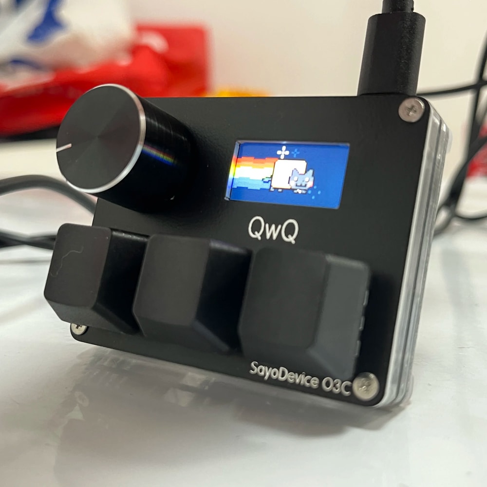 O3C SayoDevice Rapid Trigger Hall Effect OSU Keypad 3 Key Magnetic Switch Macro Pad With Knob And S 1