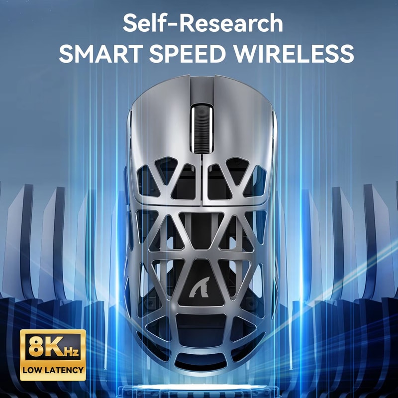 ATTACK SHARK R2 Magnesium Alloy Wireless Gaming Mouse PAW3950 Sensor 8K Polling Tri Mode Bluetooth 2