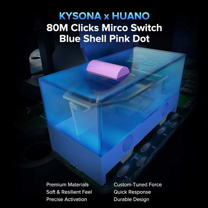 Kysona M600 V2 White PAW3395 Wireless Gaming Mouse 194oz Ultralight Tri Mode 26000 DPI 3