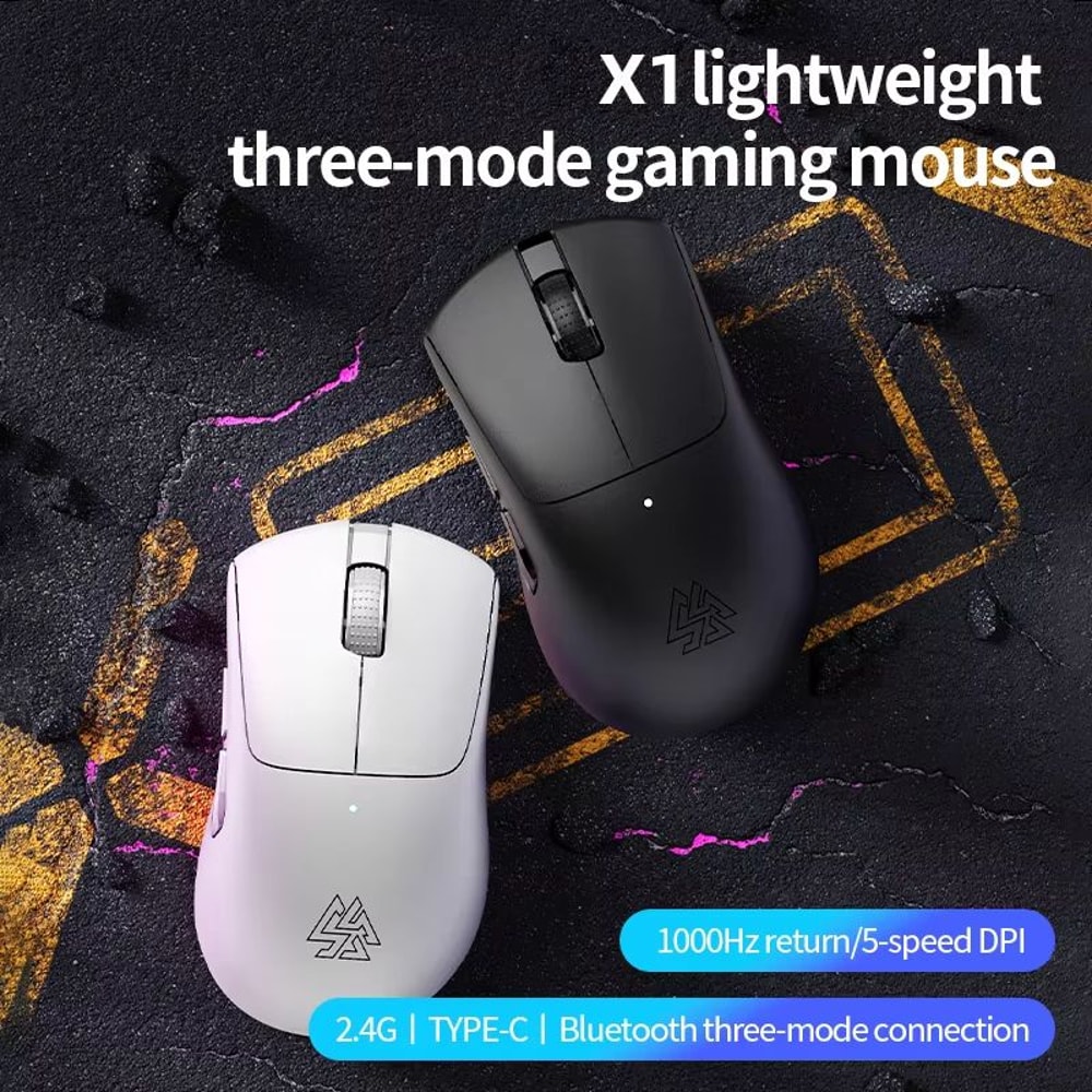 SOREX X1 Tri Mode Wireless Gaming Mouse Bluetooth 50 1000Hz Polling 6400 DPI Lightweight Control 4