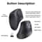 UGREEN Wireless Vertical Mouse With Bluetooth 50 And 24G 4000 DPI 6 Silent Buttons For MacBook And 5