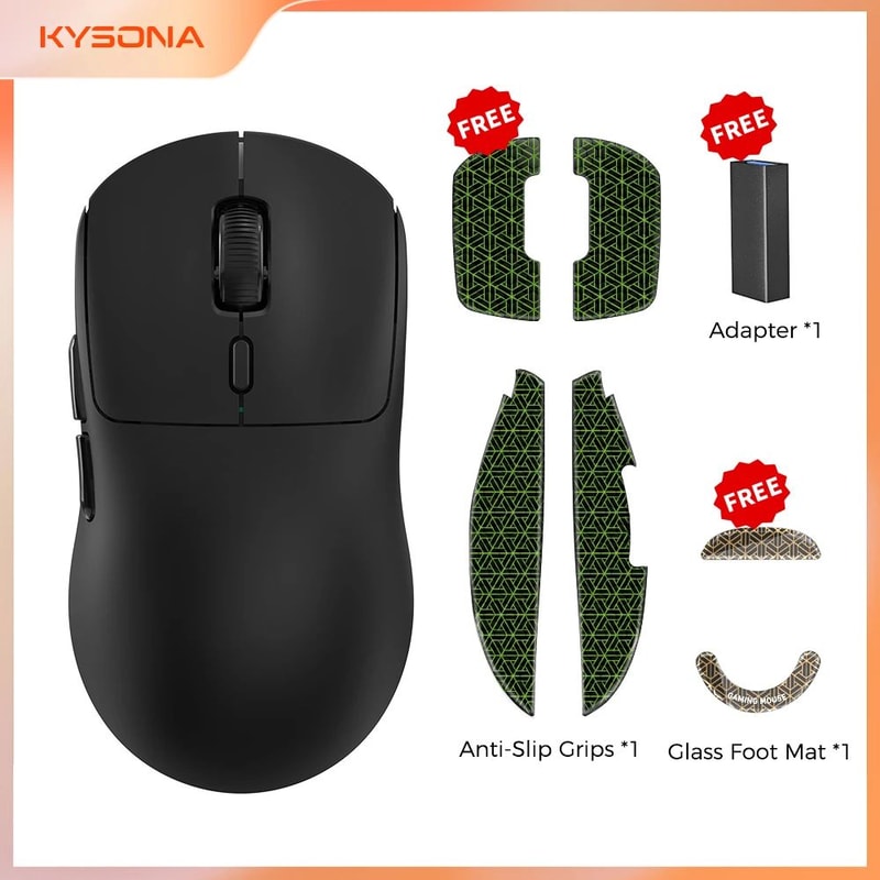 Kysona M600 V2 Ultralight Wireless Gaming Mouse 55g PAW3395 26000 DPI Precision 0