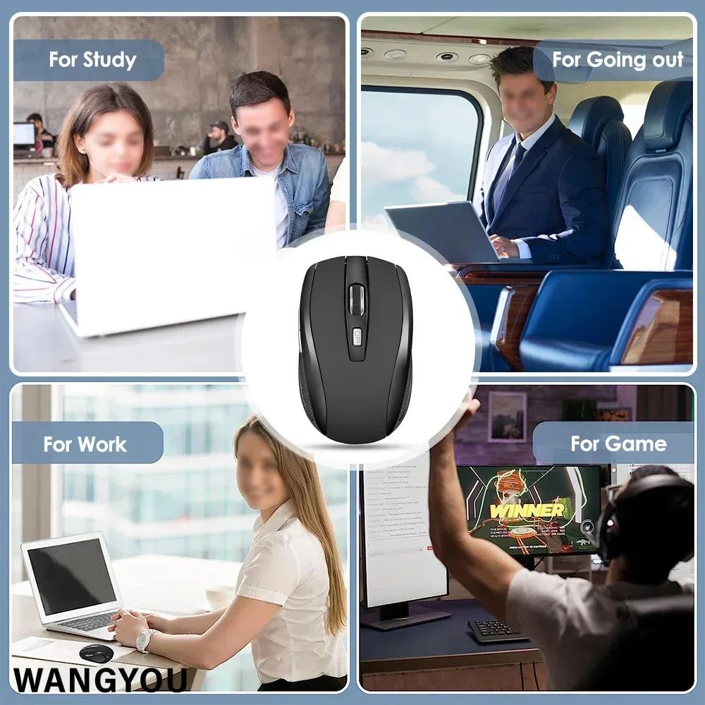 Portable 24G Wireless Mouse With Adjustable DPI For Laptop And Office Use 2