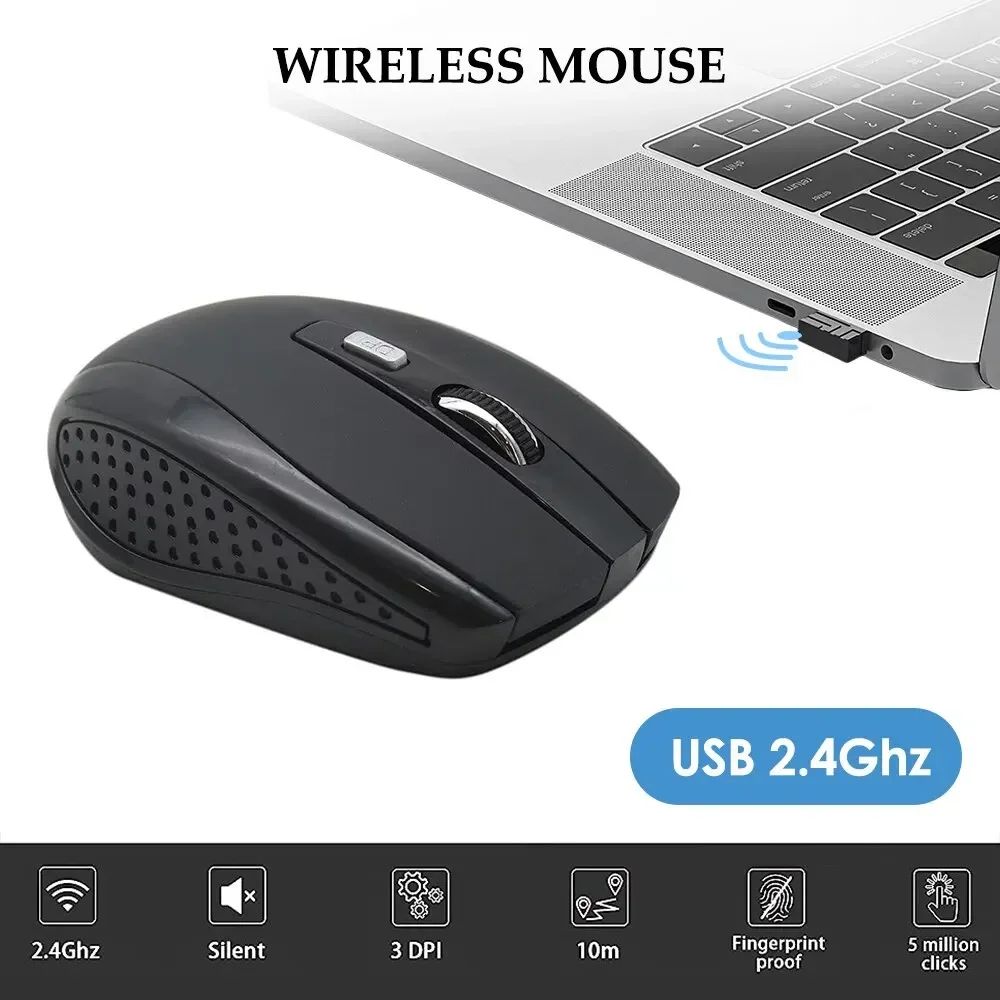 Portable 24G Wireless Mouse With Adjustable DPI For Laptop And Office Use 4