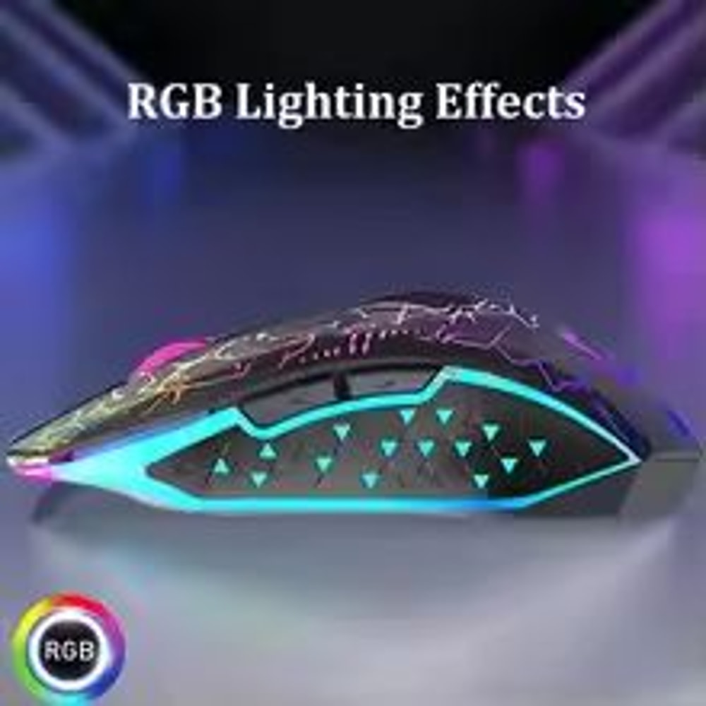 Bluetooth 52 Dual Mode RGB Wireless Gaming Mouse With Silent Click And Rechargeable Battery 2