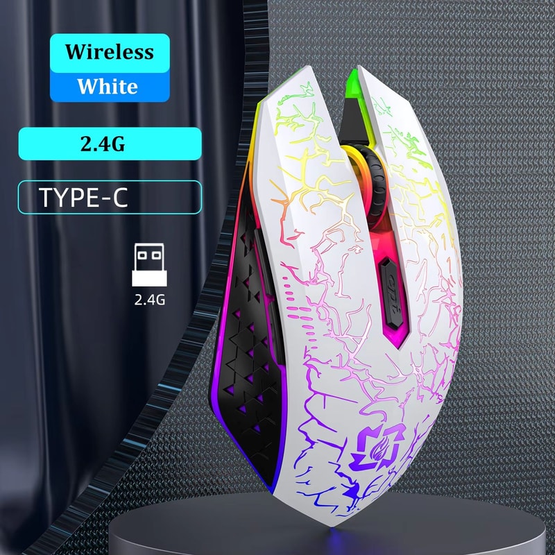 Bluetooth 52 Dual Mode RGB Wireless Gaming Mouse With Silent Click And Rechargeable Battery 6