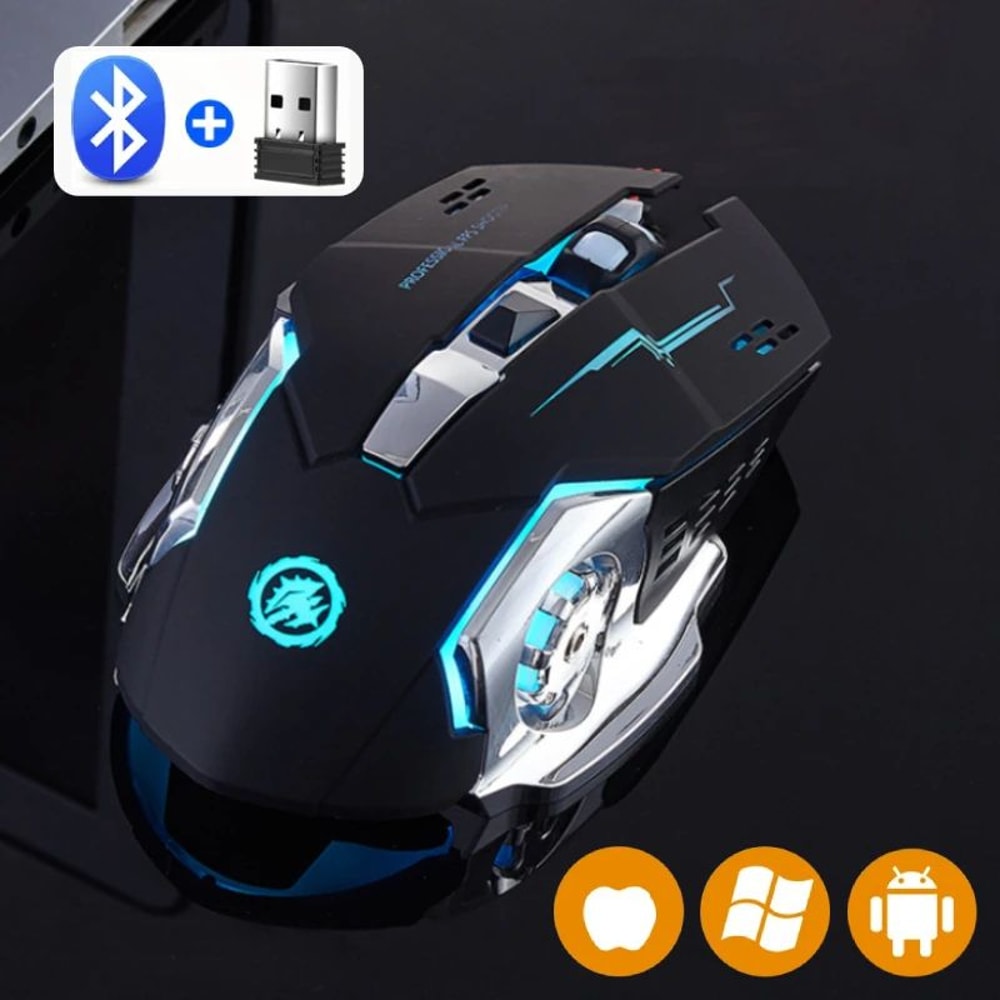 Rechargeable Dual Mode Bluetooth Mouse And 24G USB Wireless Gaming Mouse With Silent Click And Back 0
