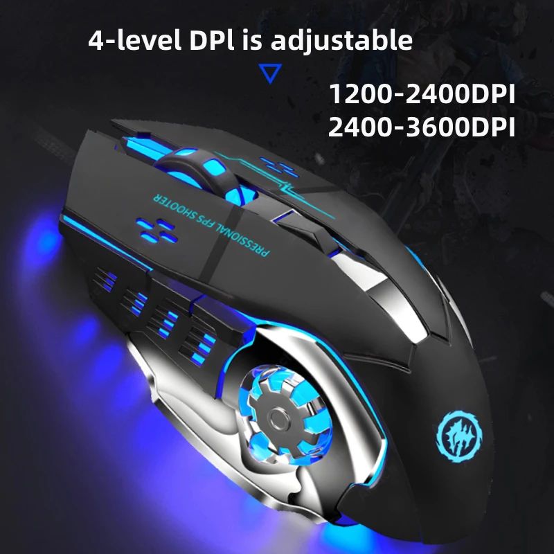 Rechargeable Dual Mode Bluetooth Mouse And 24G USB Wireless Gaming Mouse With Silent Click And Back 4