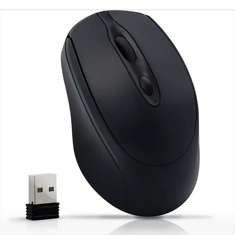 Dual Mode Wireless Mouse With Bluetooth And 24G USB Rechargeable Silent Click For PC MacBook Laptop 6