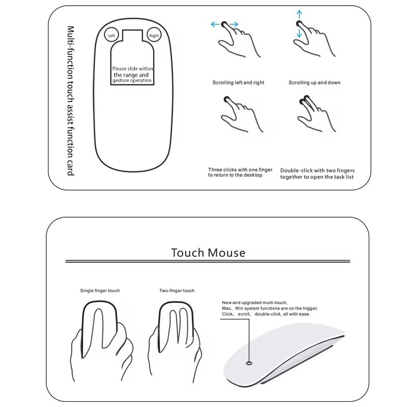 Magic 3 Slim Wireless Bluetooth Mouse With Multi Touch Gestures Rechargeable For MacBook And Window 2