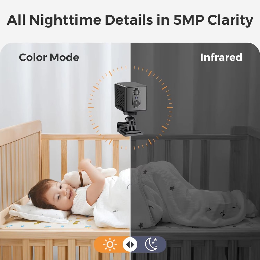 OKam Pro 5MP Mini WiFi IP Camera 2400mAh Rechargeable PTZ With Human Detection And 5X Zoom 3