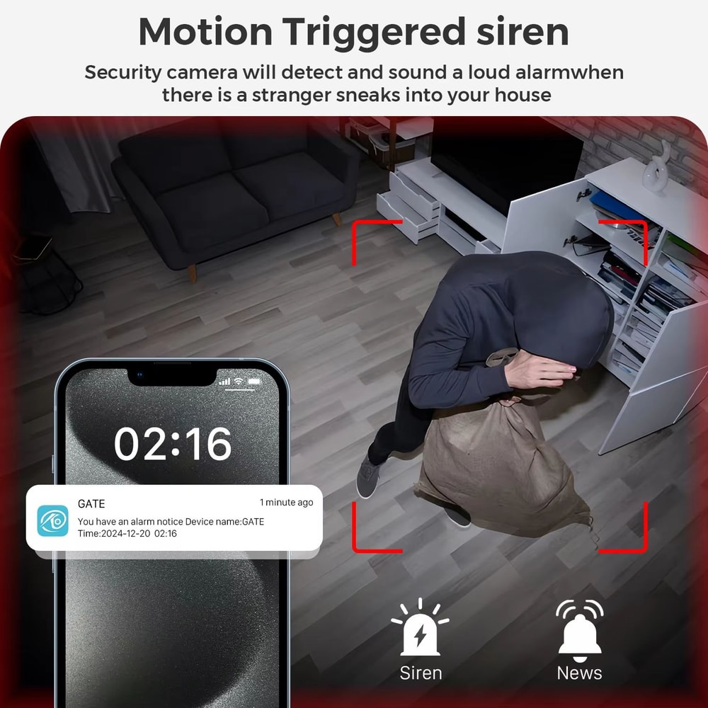 OKam Pro 5MP Mini WiFi IP Camera 2400mAh Rechargeable PTZ With Human Detection And 5X Zoom 4