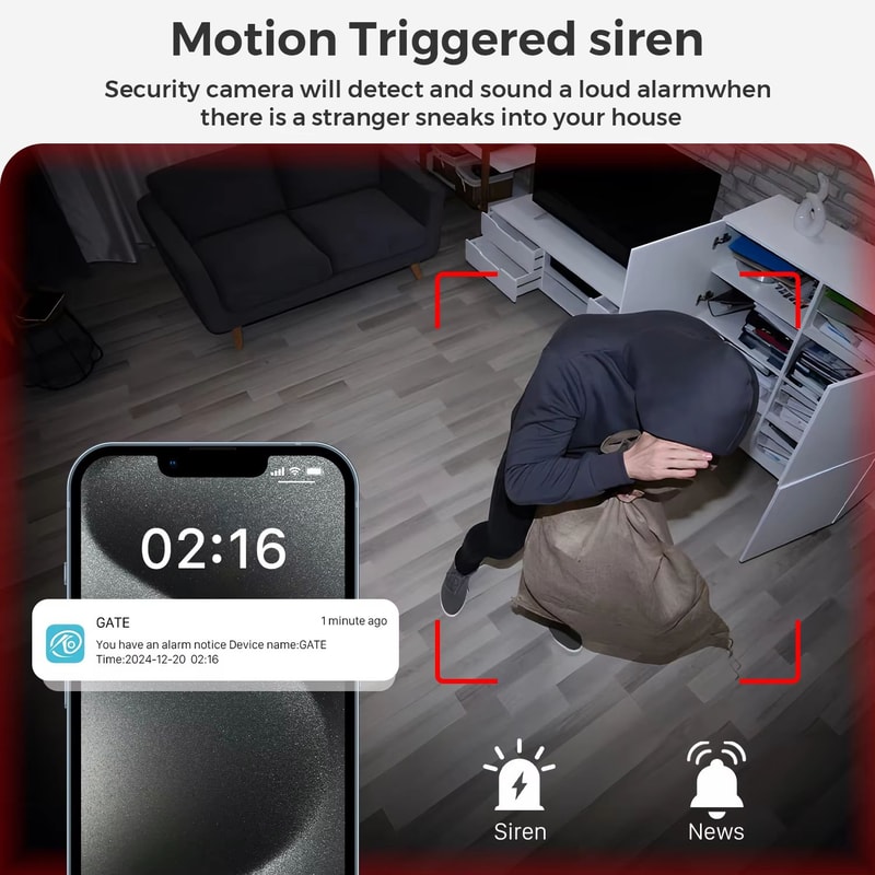 OKam Pro 5MP Mini WiFi IP Camera 2400mAh Rechargeable PTZ With Human Detection And 5X Zoom 4