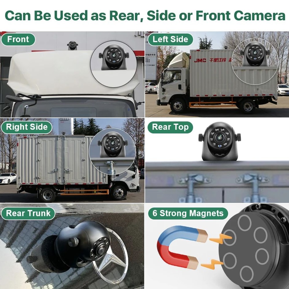 GreenYi Magnetic Hitch Wireless Backup Camera With 5GHz WiFi Rechargeable Battery Night Vision For 1