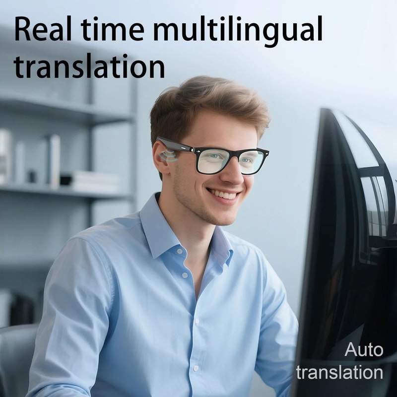 2025 AI Translation Smart Glasses With Bluetooth Calls And Camera Control 2