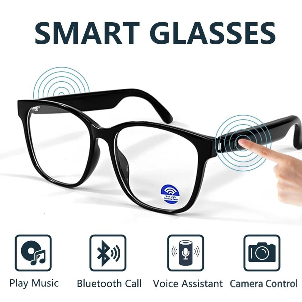 LIGE AI Voice Smart Sunglasses With Bluetooth Calls And Camera Control 0