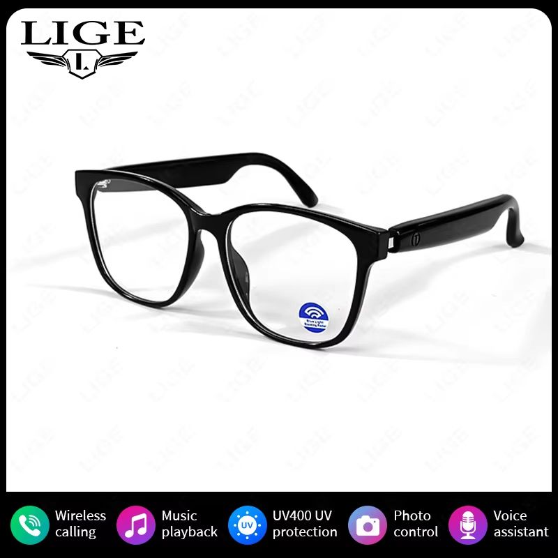 LIGE AI Voice Smart Sunglasses With Bluetooth Calls And Camera Control 7