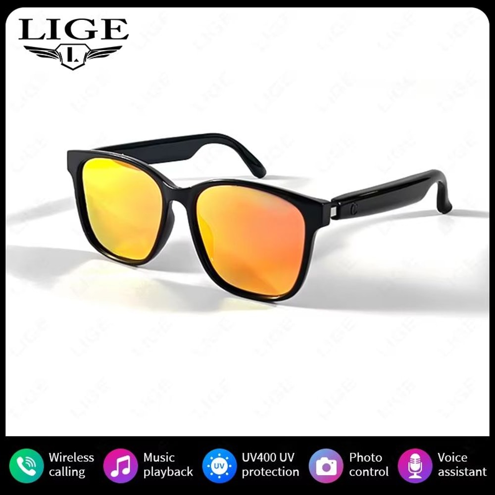 LIGE AI Voice Smart Sunglasses With Bluetooth Calls And Camera Control 8