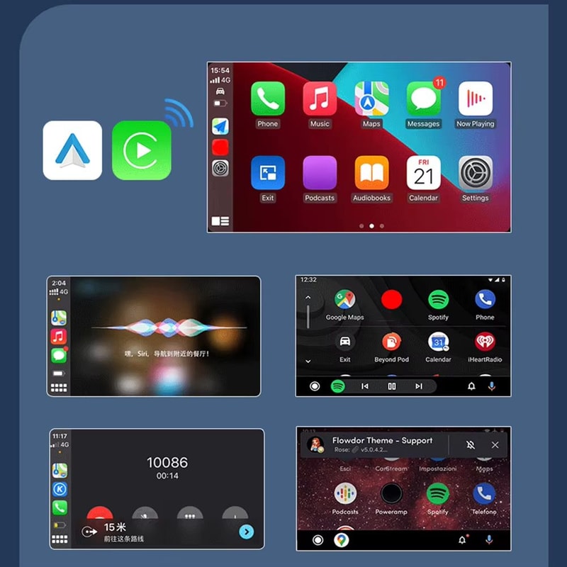 Smart AI Box Wireless CarPlay Adapter And Android Auto Wireless Adapter Plug And Play Multimedia Up 3