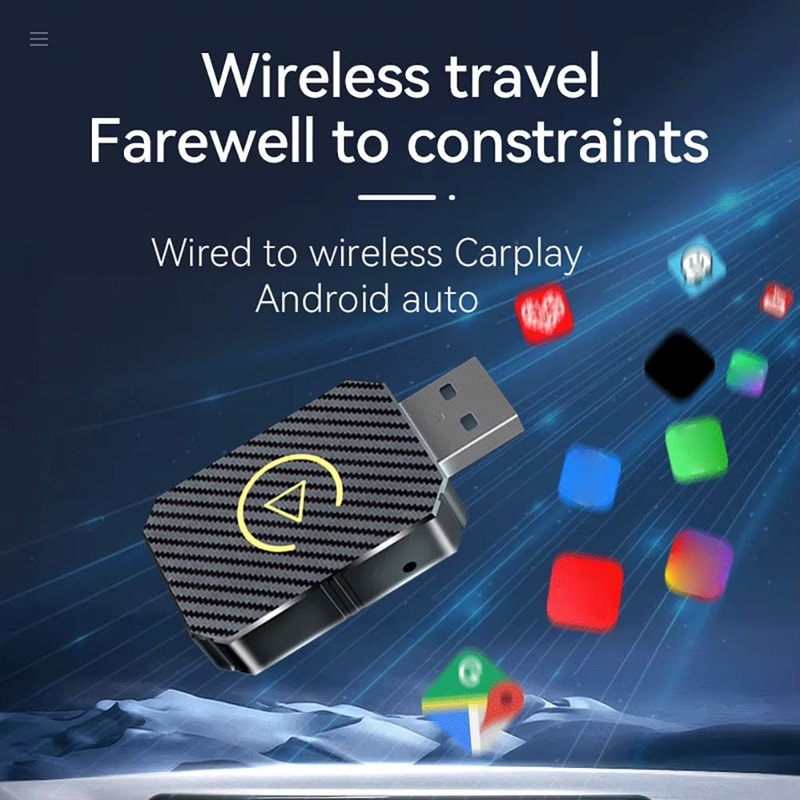 Smart AI Box Wireless CarPlay Adapter And Android Auto Wireless Adapter Plug And Play Multimedia Up 4