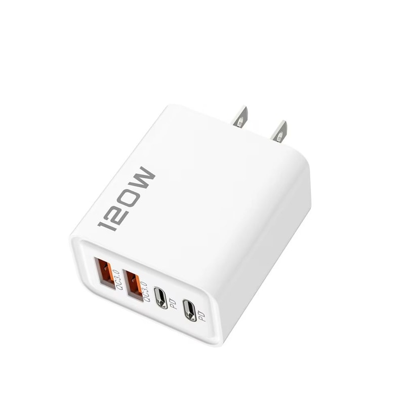 120W USB C Charger 4 Port Fast Wall Adapter With Quick Charge For IPhone Samsung Xiaomi 7