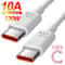 120W USB C To USB C Fast Charging Cable 10A Super Fast Charge Data Cord For Samsung Xiaomi Huawei 0
