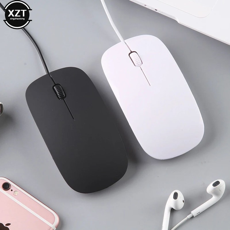 Ultrathin Wired USB Optical Mouse Ergonomic Business Mouse With 12m Cable For Laptop And PC 0