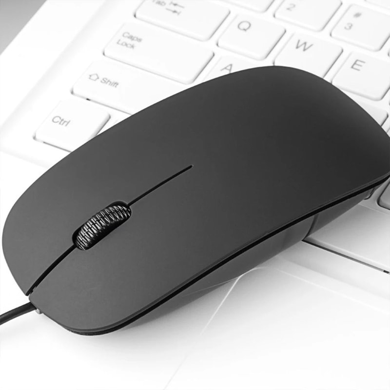 Ultrathin Wired USB Optical Mouse Ergonomic Business Mouse With 12m Cable For Laptop And PC 2