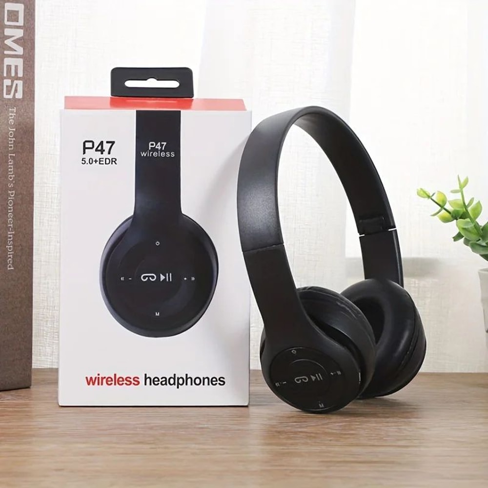 P47 Foldable Bluetooth Wireless Headphones Stereo Over Ear Sports And Gaming Headset 1