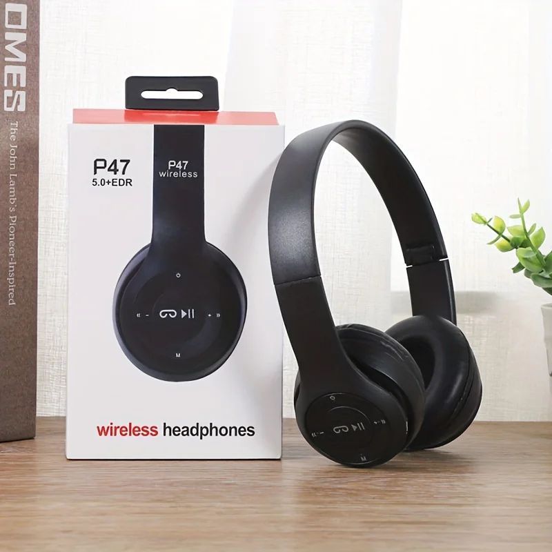 P47 Foldable Bluetooth Wireless Headphones Stereo Over Ear Sports And Gaming Headset 1