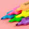 Colorful Fluorescent Highlighter Markers Oblique Tip Flat Shape Art Pens 4 Or 6 Colors 4