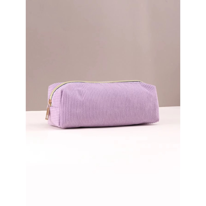 Large Capacity Solid Color Pencil Case Zipper Stationery Organizer Bag For School And Office 7