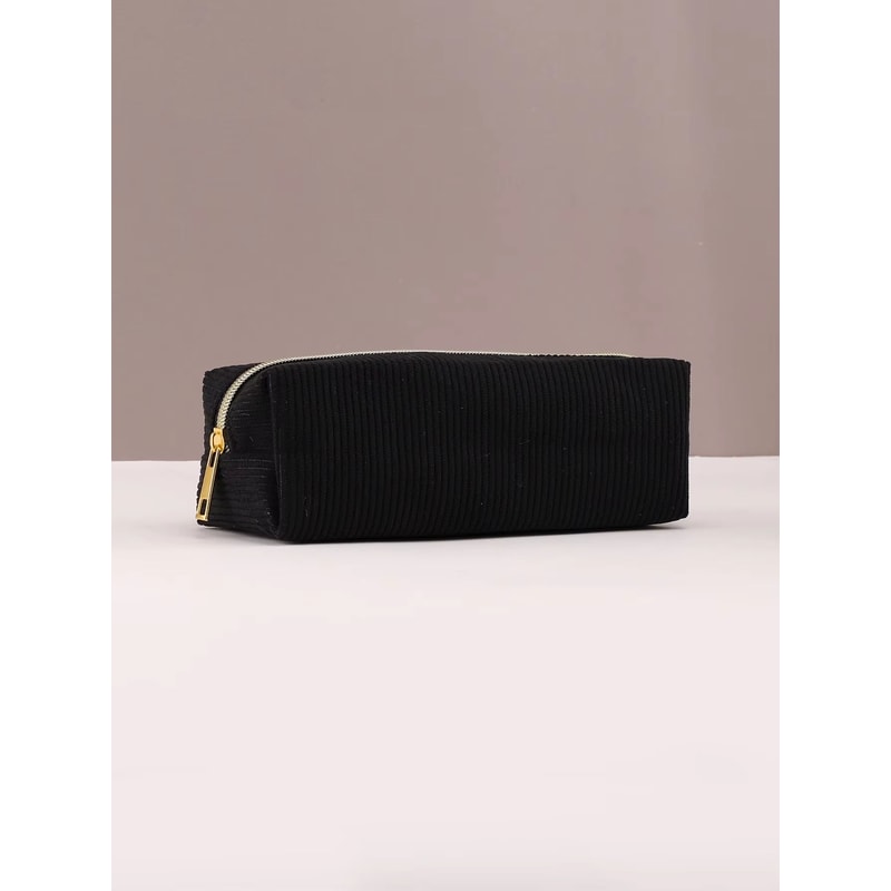 Large Capacity Solid Color Pencil Case Zipper Stationery Organizer Bag For School And Office 8