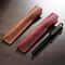 Handmade Retro Cowhide Leather Pencil Case Vintage Single Pen Holder Organizer 0