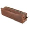Retro Leather Pencil Case Organizer High Capacity Zipper Pen Pouch For School And Office 6